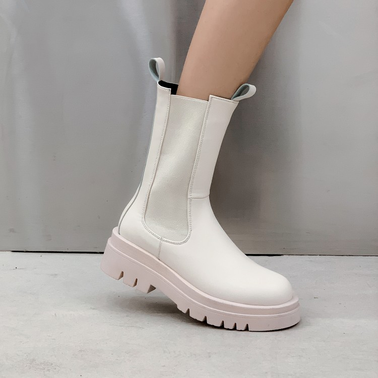 Fashion Mid-Calf Boots for Kids and Youth - Flat Slip-On