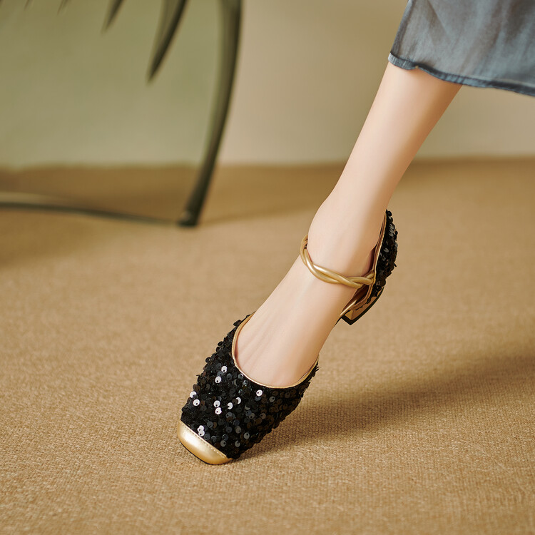 Women's Casual Low Heel Square Heel Ankle Strap Sandals