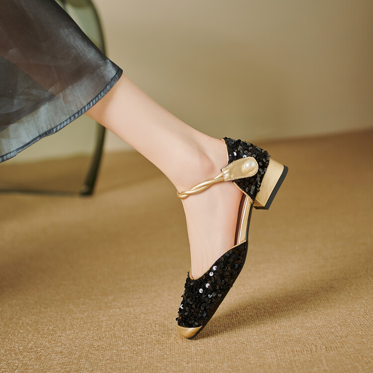 Women's Casual Low Heel Square Heel Ankle Strap Sandals - Image 5